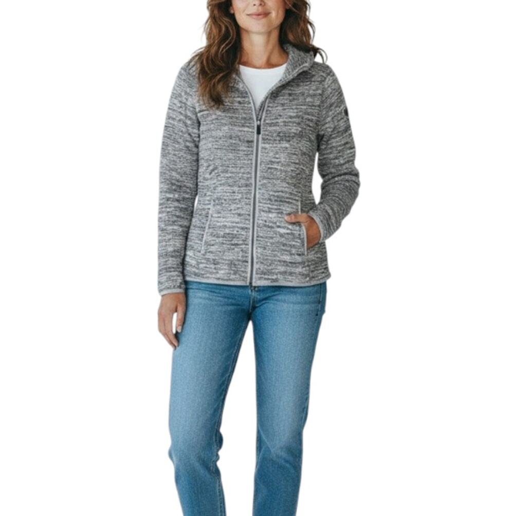 KUHL Ascendyr Full Zip Hoody Sz S Gray Fleece Cozy Outdoor Gorpcor Travel Grunge